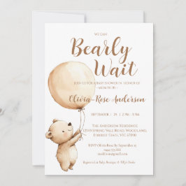 Wir können kaum warten neutrale Babyparty-Einladun Einladung