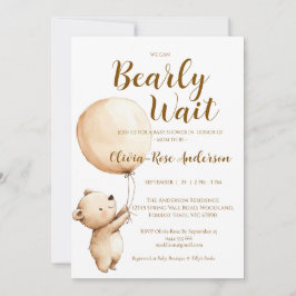 Wir können kaum warten neutrale Babyparty-Einladun Einladung