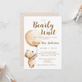 Wir können kaum warten neutrale Babyparty-Einladun Einladung