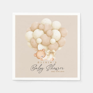 Wir können kaum warten Neutrale Babyparty Serviett Serviette
