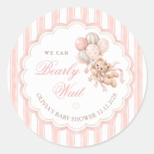 Wir können kaum warten Pink Baby Shower