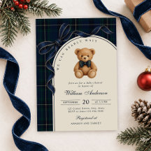 Wir können kaum warten Polo Teddybär Baby Shower