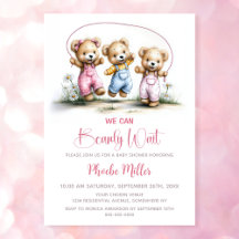 Wir können kaum warten Süße Mädchen-Teddybären