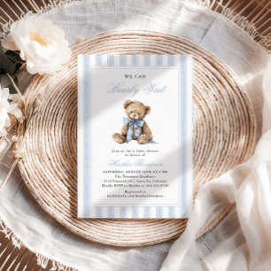 Wir können kaum warten Teddy Bär Baby Shower Einladung