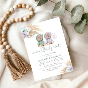 Wir können kaum warten Teddy Bär Baby Shower Einladung