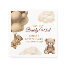 Wir können kaum warten Teddy Bär Ballons Babyparty
