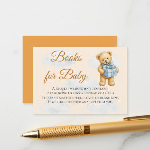Wir können kaum warten Teddybär Baby Jungen Shower Begleitkarte