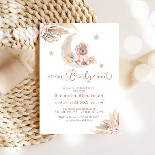 Wir können kaum warten Teddybär Baby Shower Einladung