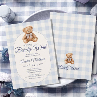 Wir können kaum warten Wasserfarbe Baby Shower Einladung