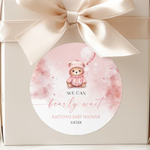 Wir können kaum warten Winter Teddybär Baby Shower