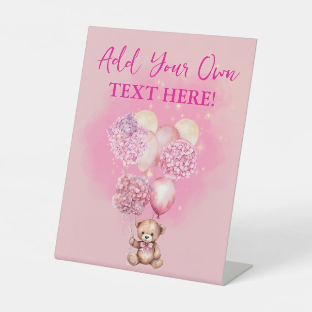 Wir können schon abwarten, Ihren eigenen Text hinz Sockelschild (Vorderseite)