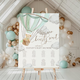 Wir können schon frühzeitig eine grüne Babydusche Poster