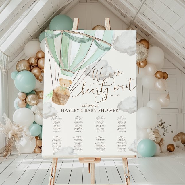 Wir können schon frühzeitig eine grüne Babydusche  Poster (Von Creator hochgeladen)