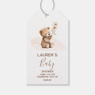 Wir können schon lange auf Babydusche warten Geschenkanhänger