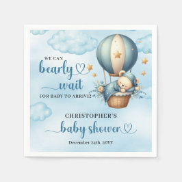 Wir können schon lange warten, bis der Teddybär ni Serviette