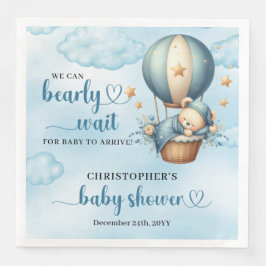 Wir können schon lange warten, bis der Teddybär ni Serviette