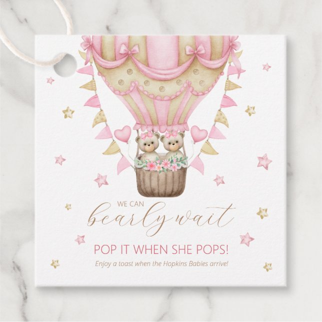 Wir können schon mal mit zwei Mädchen Pop warten,  Geschenkanhänger (Vorderseite)