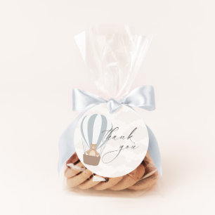 Wir können schon warten   Baby Boy Blue Balloon Du Geschenkanhänger