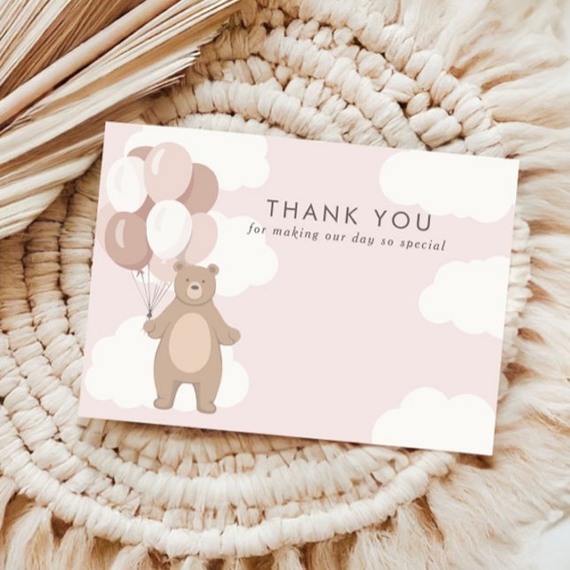 Wir können schon warten | Light Pink Girls Dankeskarte (Von Creator hochgeladen)