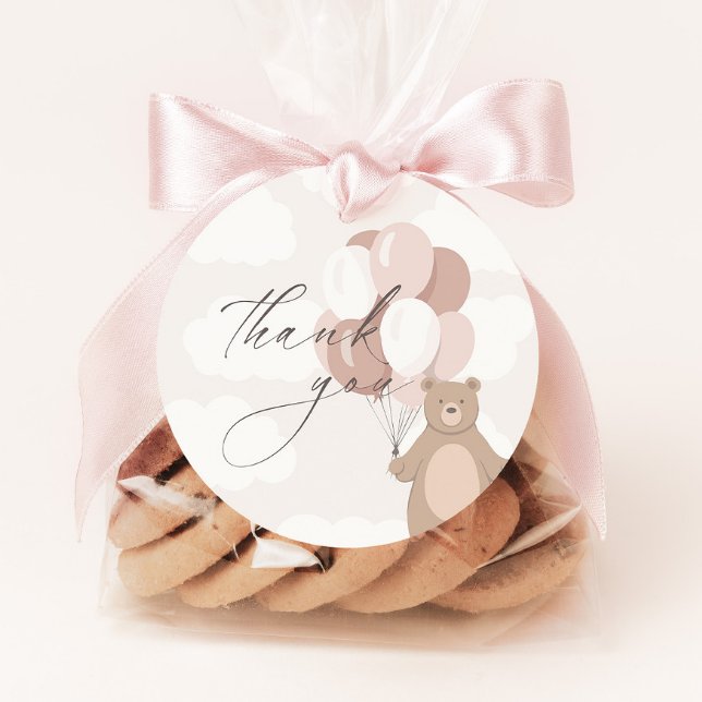 Wir können schon warten | Pink Baby Girl Geschenkanhänger (Von Creator hochgeladen)