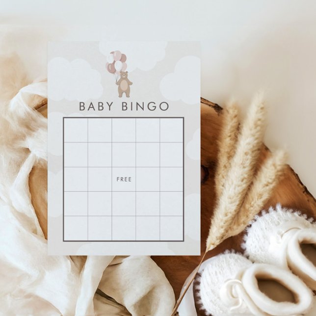 Wir können schon warten | Pink Girls Baby Bingo Ga Begleitkarte (Von Creator hochgeladen)