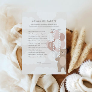 Wir können schon warten   Pink Mommy oder Daddy Ga Begleitkarte