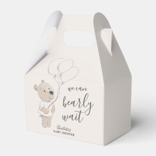 Wir können schon warten   Teddy Bear Baby Dusche Geschenkschachtel