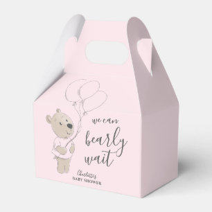 Wir können schon warten   Teddy Bear Baby Dusche Geschenkschachtel
