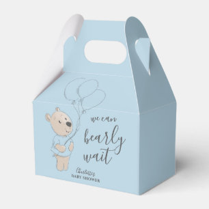 Wir können schon warten   Teddy Bear Baby Dusche Geschenkschachtel