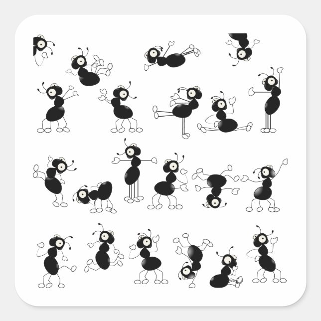 Wir können tanzen quadratischer aufkleber (Vorderseite)