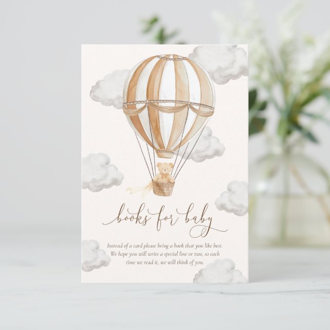 Wir können Teddy Bärenbücher auf Babykarte warten Einladung (Stehend Vorderseite)