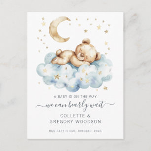 Wir können Teddybären auf Wolkenschwangerschaft fr Ankündigungspostkarte