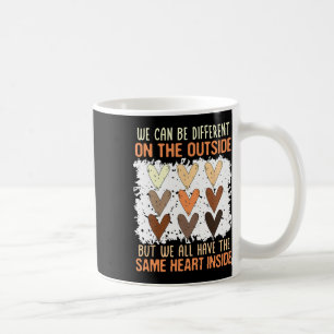 Wir können uns von außen in der schwarzen Geschich Kaffeetasse