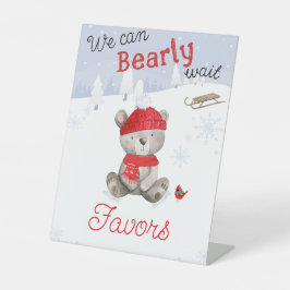 Wir können wohl kaum eine Babydusche abwarten Sockelschild