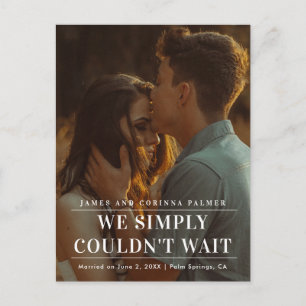 Wir konnten die Hochzeitsankündigung des Fotos nic Ankündigungspostkarte