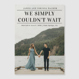 Wir konnten die Hochzeitsankündigung des Fotos nic Magnetkarte