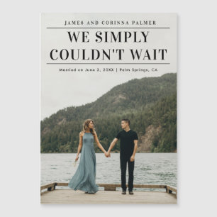 Wir konnten die Hochzeitsankündigung des Fotos nic Magnetkarte