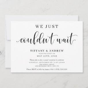 Wir konnten einfach nicht auf Hochzeit warten Ankündigung