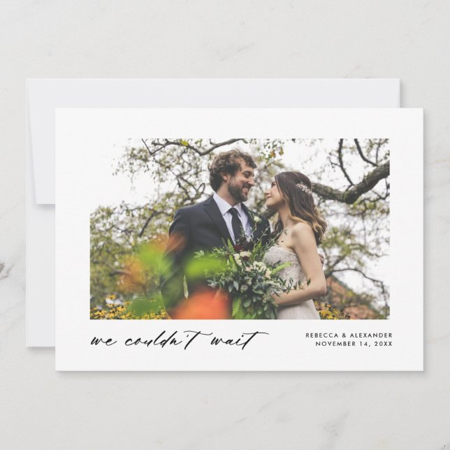 Wir konnten nicht warten ankündigung (Vorderseite)