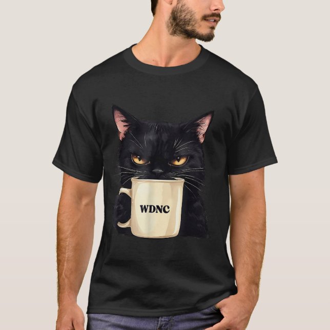 Wir kümmern uns nicht WDNC Club Black Cat Coolen F T-Shirt (Vorderseite)