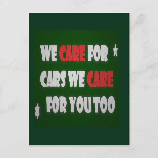 Wir kümmern uns um Autopakete Postkarte (Vorderseite)