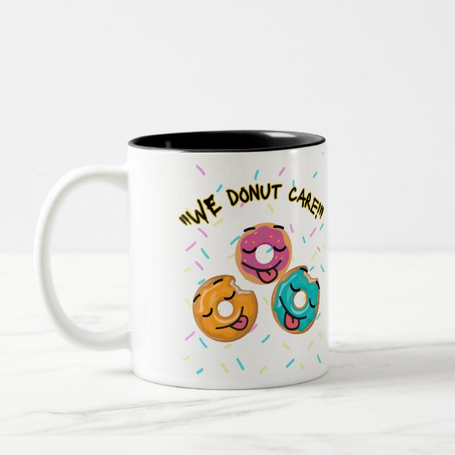 wir kümmern uns zweifarbige tasse (Links)