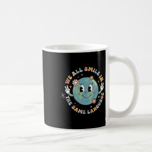 Wir lächeln alle in derselben Sprache ESL mehrspra Kaffeetasse