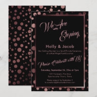 Wir laden Rose Gold Confetti Blasen & Black