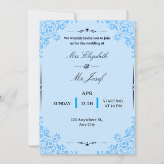 Wir laden Sie herzlich zur Hochzeit von  Einladung