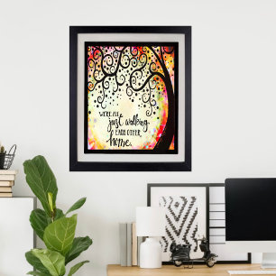 Wir laufen alle nur zu Fuß voneinander Zuhause Poster