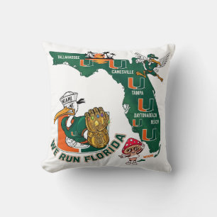 Wir laufen Florida Football Fan Gameday Grafik  Kissen