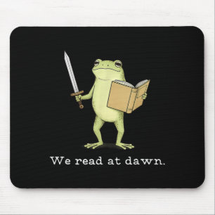 Wir lesen bei Morgengrauen Frosch-Fantasie-Leser Mousepad