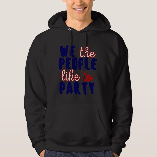 WIR LEUTE GERNE PARTY. HOODIE (Vorderseite)