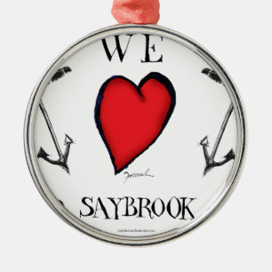 wir Liebe altes saybrook Connecticut Ornament Aus Metall